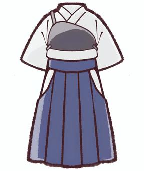 胸当てを付けた弓道着 弓道着,弓道,武道,防具,胸当て,スポーツ,運動,部活,部活動,装備のイラスト素材