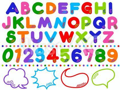 アルファベット 数字 吹き出し