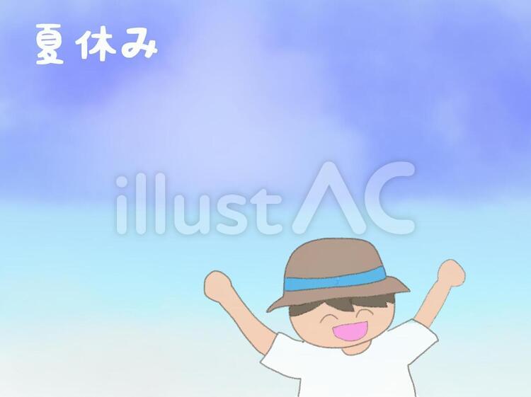 夏休み男子 夏休み,男子,海のイラスト素材