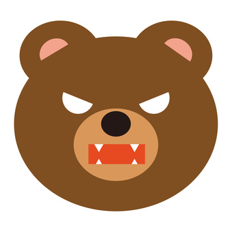 危険な熊のイラスト