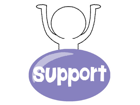 support サポート,文字絵,英語,シルエット,pop調,手描き,挿絵,ワンポイント,素材,商用可のイラスト素材