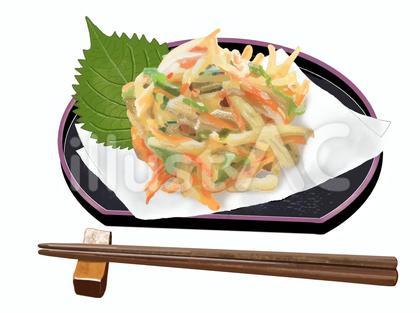 かき揚げ(黒半月盆)