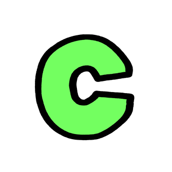 手描きC アルファベット,c,文字,手描き,英語,視力検査のイラスト素材