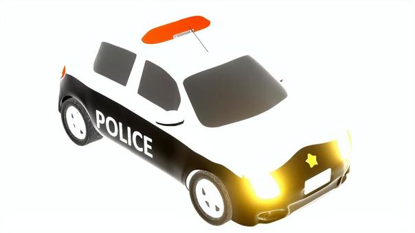 Illustration, polisler, polis arabası, 3 boyutlu, 