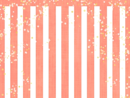 紅白幕と金色の紙吹雪の背景 紅白幕,紙吹雪,金色,金箔,キラキラ,背景,赤白,縦縞,お祝い,めでたいのイラスト素材