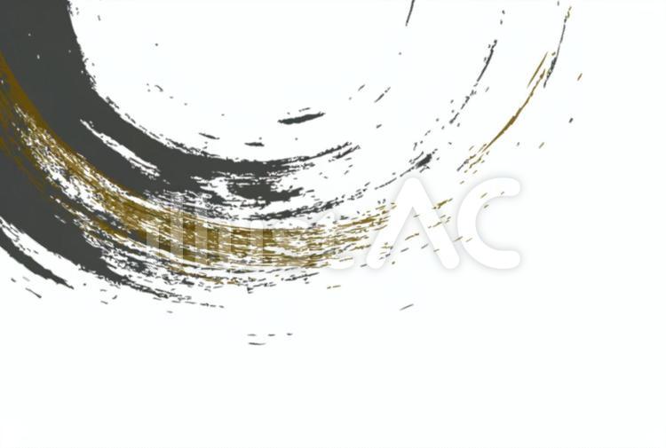 黒と金色のかすれた輪 墨,筆丸,輪のイラスト素材