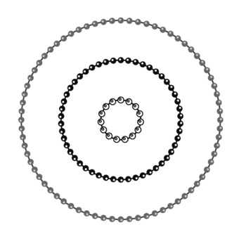 ボールチェーン・円 ボールチェーン,チェーン,鎖,円,丸,サークル,白黒,モノクロのイラスト素材