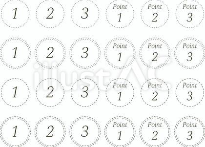 数字のあしらい