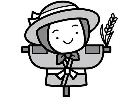 Scarecrow-2c, JPG, PNG and AI Scarecrow-2c, scarecrow, hat, kimono, JPG, PNG and AI