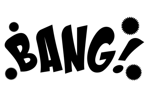 叩く音や爆発音の効果素材 叩く,爆発音,bang,英語,効果,素材のイラスト素材