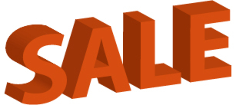 SALEのオレンジの立体文字イラスト sale,セール,立体,文字,オレンジ,イラストのイラスト素材