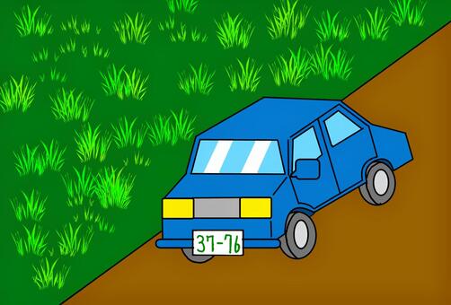 車 車,青,セダン,自家用車,くるまのイラスト素材