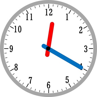 時計（１２時２０分） 学校,プリント,時計,時間,算数,１２時,２０分のイラスト素材