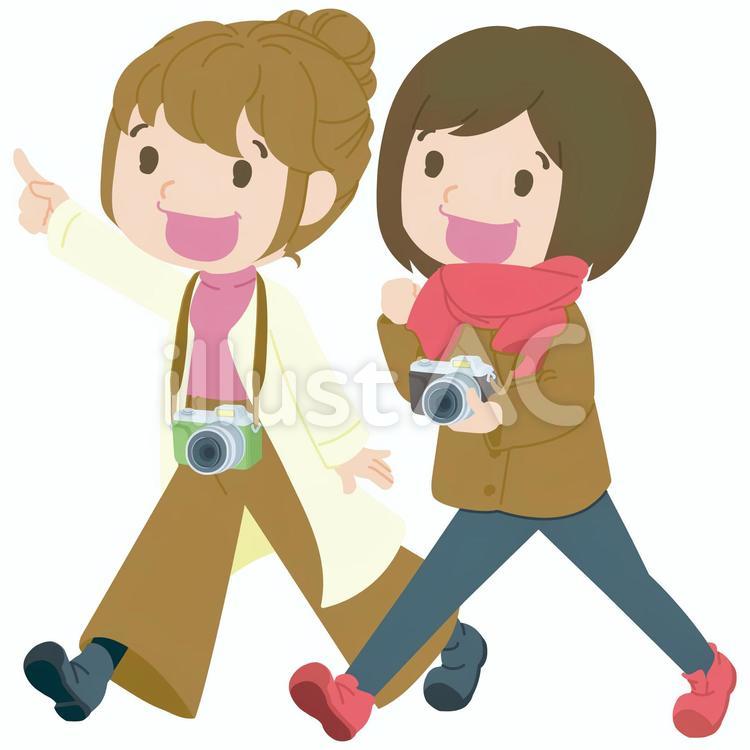 写真の旅に行こう冬 カメラ,写真,カメラ女子のイラスト素材