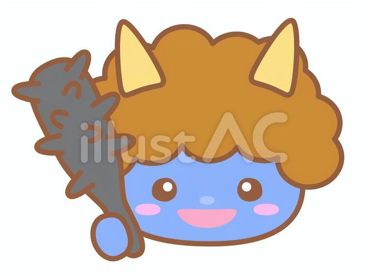 金棒と青鬼 鬼,金棒,青鬼のイラスト素材