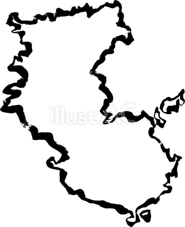 30和歌山-筆地図b 筆,和歌山,地図のイラスト素材