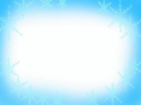 雪の結晶フレーム 雪,結晶,冬,季節,冷たい,フレーム,枠,手書き,装飾,タイトルのイラスト素材