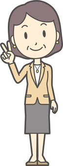 Illustration, boss, female, suit, 