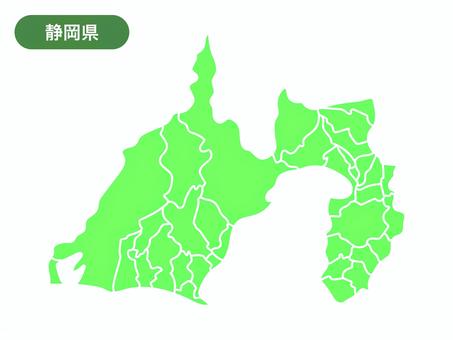 静岡県の地図のイラスト（線なし） 地図,静岡県,東海,富士市,沼津市,御殿場市,富士宮市,裾野市,長泉町,小山町のイラスト素材