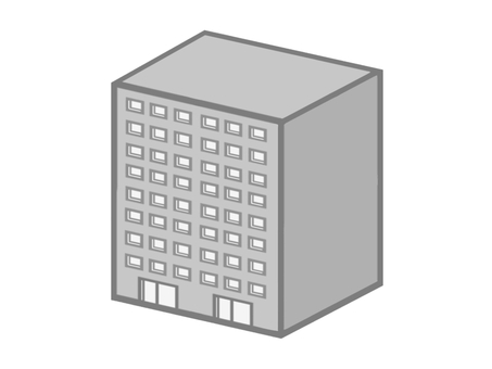 会社(企業)の高層のビル(建築物) 会社,ビル,オフィス,建造物,仕事,本社,支社,職場,企業,ビジネスのイラスト素材