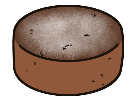 手書き_ガトーショコラ_02 ガトーショコラ,チョコレートケーキ,ケーキ,スイーツ,チョコレート,焼き菓子,デザート,洋菓子,カフェ,粉砂糖のイラスト素材