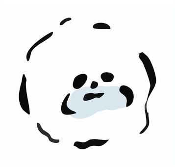 モフモフの犬　イラスト モフモフ,顔,犬,わんこ,ペット,動物,かわいい,ふわふわ,シンプル,手描き風のイラスト素材