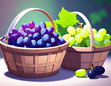 かごに入ったぶどう