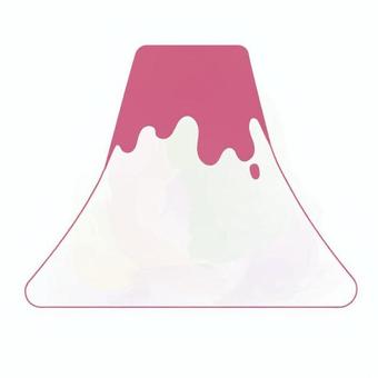 富士山 富士山,雪,正月飾り,模様,日本,初夢,白色,赤色,シンプル,和風のイラスト素材