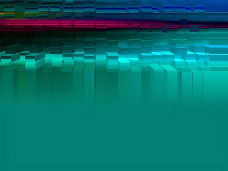 サイバー調緑の立体モザイクの美しい背景 サイバー,緑,エメラルドグリーン,モザイク,立体的,3d,抽象,未来的,宇宙的,背景のイラスト素材