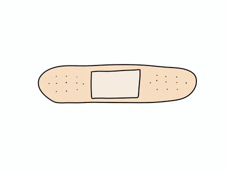 絆創膏のイラスト 絆創膏,イラスト,手描き,応急処置,傷,医療,怪我,ケガのイラスト素材