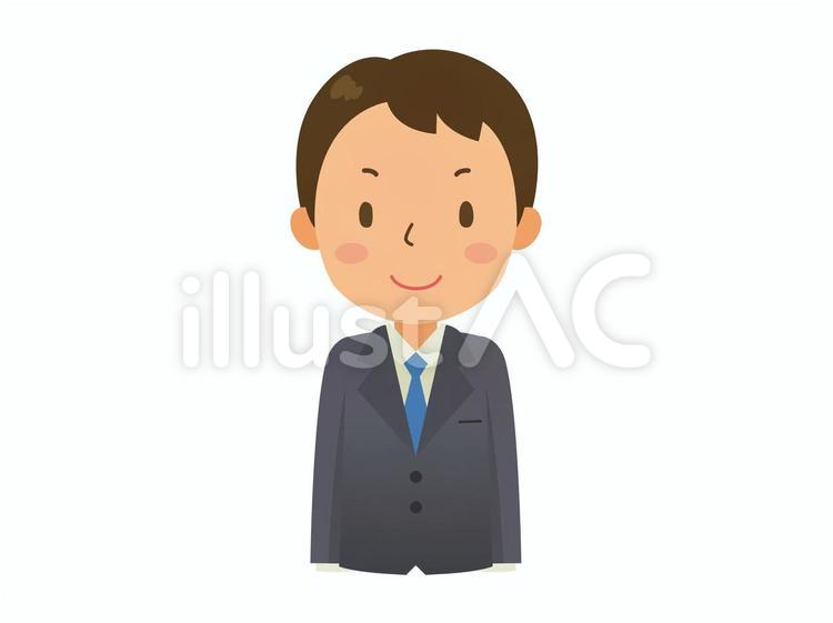 男性会社員 会社員,サラリーマン,ビジネスマンのイラスト素材