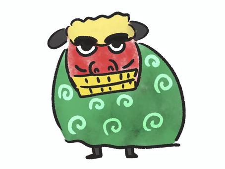 獅子舞 獅子舞,縁起物,正月,元日,1月,冬,伝統,元旦,全身,日本のイラスト素材