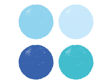 版画風円形フレーム4色セット02 フレーム,背景枠,飾り枠,囲み,囲み枠,版画,色背景,色々,カラフル,丸のイラスト素材