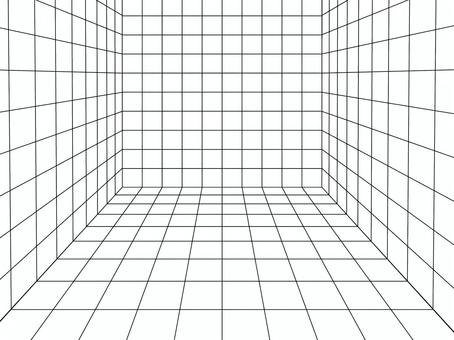 仮想空間 仮想空間 仮想空間,部屋,タイル,四角,白,不思議,バーチャル,密室,空間,変のイラスト素材