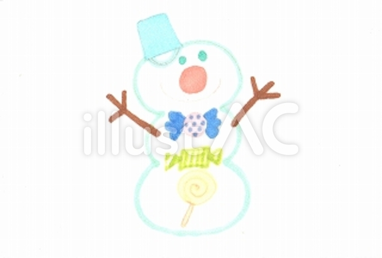 ゆきだるま 雪だるま,雪,冬のイラスト素材