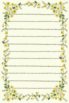 Chamomile postcard vertical (horizontal ruled line), JPG and PNG Chamomile postcard vertical (horizontal ruled line), chamomile, ruled line, plant painting, JPG and PNG