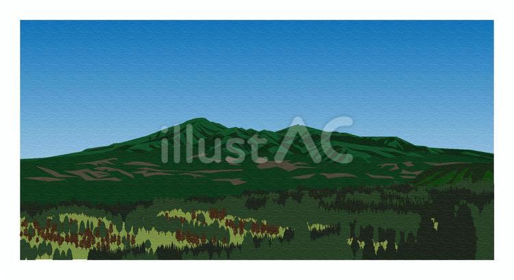 絵画「安達太良山」 P8 油絵 5月の安達太良山、風景から、」 by 渡辺 正重｜Artmeter｜暮らし