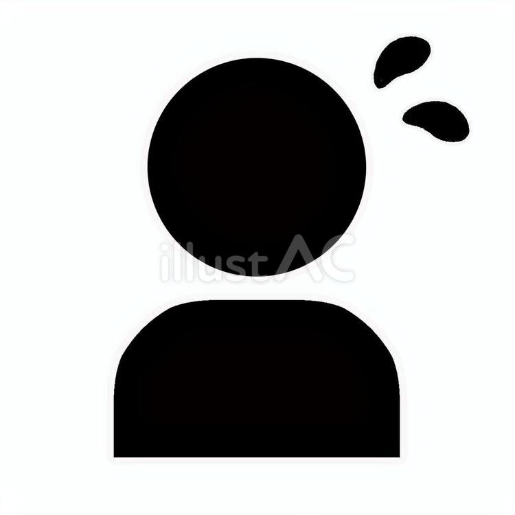 汗をかく人 人,人物,汗のイラスト素材