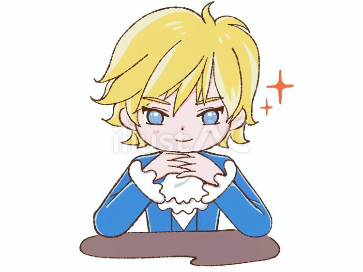 肘をつく令息 肘,リラックス,くつろぐのイラスト素材