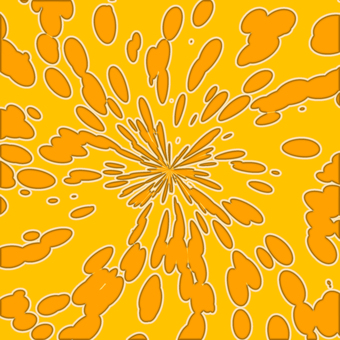 オレンジの衝撃 爆発,放射,連続,3d,cg,渦,中心,旋回,3ｄ,ｃｇのイラスト素材