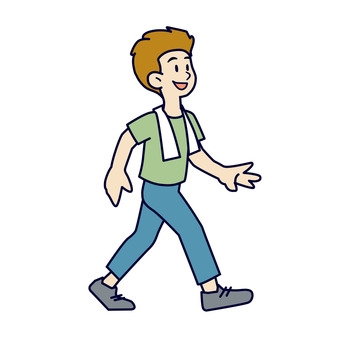 ウォーキングする男性 ウォーキングする男性 ウォーキング,男性,10代,20代,30代のイラスト素材