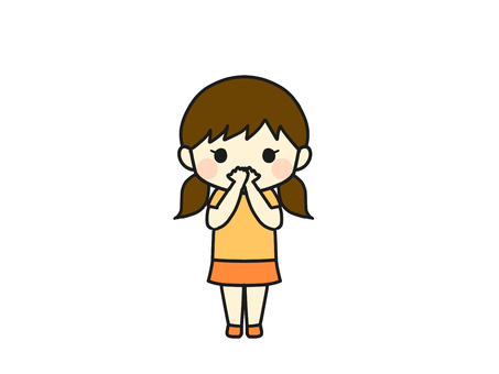 避難訓練　喋らないのイラスト 避難訓練,おかしもち,喋らない,話さない,子供,幼稚園,保育園,こども園,小学校,可愛いのイラスト素材