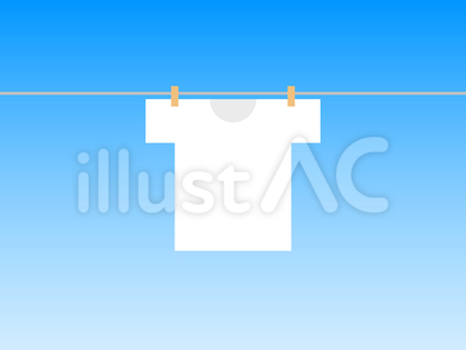 洗濯物・干されたTシャツ