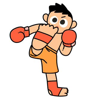 キックボクシング キックボクシング,格闘技,キック,スポーツ,フィットネス,運動,筋力のイラスト素材