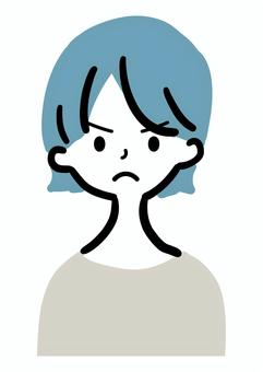 怒る女性 女性,怒る,イライラ,腹が立つ,不機嫌,キレる,かわいい,シンプル,ラフタッチ,手書き風のイラスト素材