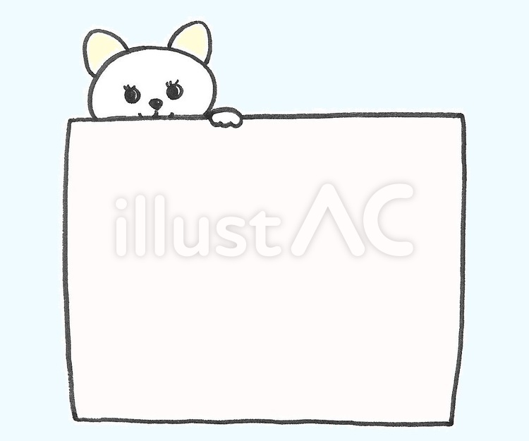 猫たんメモ　カラー　memo cat 猫,メモ,めものイラスト素材