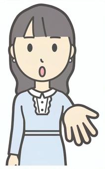  ワンピースお嬢様-017-バスト ください,真剣,お嬢様,女性,女の子,オシャレ,人物,かわいい,一生懸命,考えるのイラスト素材