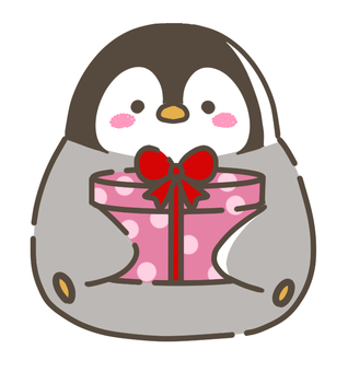 Illustration, penguin, valentine, birthday, 