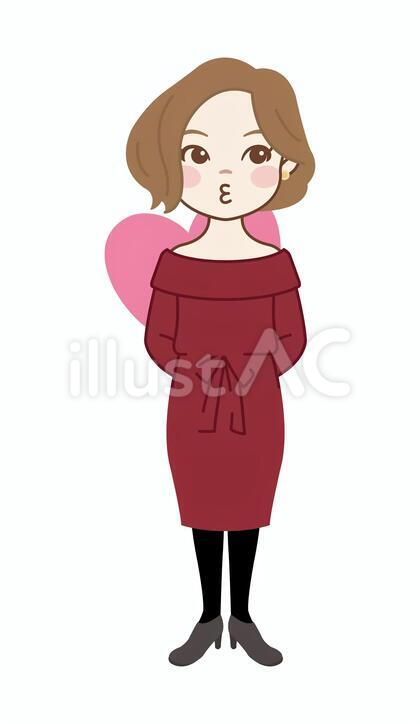 バレンタイン女性_全身_7