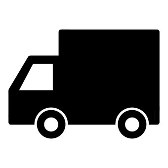 シンプルなトラックのアイコン　シルエット 車,トラック,シルエット,運送者,運送,引っ越し,輸送車,輸送,自家用車,社用車のイラスト素材
